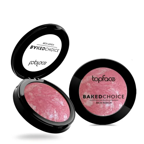 Topface - Baked blush "Baked Choice - Rich Touch" PT703 (5 g) - Pink Petal pink No, 07 - סומק אפוי צבע ורוד 07