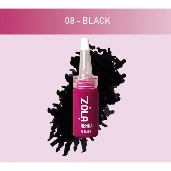 ZOLA - Henna for eyebrows / 08 black / 5 g - 'צבע חינה לגבות 08 שחור 5 גר