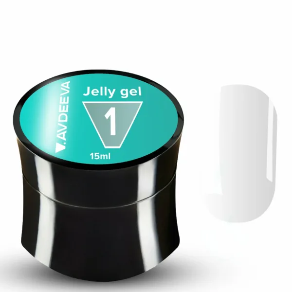 V.AVDEEVA - Modeling JELLY GEL, № 1 - clear, 15ml, HEMA & TPO FREE - ג'לי ג'ל 15 מל צבע שקוף - מס, 01