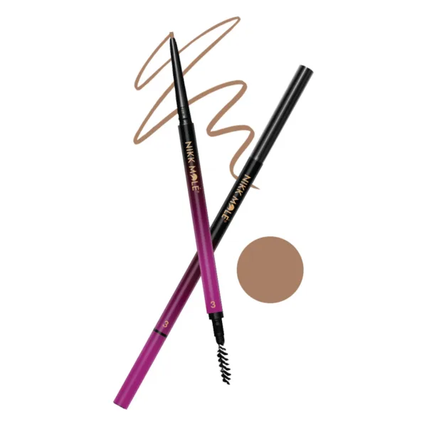 NIKK MOLE - eyebrow pencil Hot latte ultra-thin mechanical (light brown) - עיפרון גבות Hot Latte מכני דק במיוחד (חום בהיר)