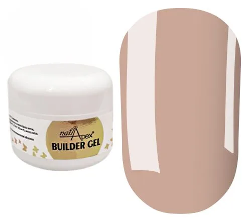 nailApex - MODELING GEL WITHOUT SAWDUST - Elegant, beige, 30 G -  ג'ל בנייה 30 גרם צבע - אלגנט בז'