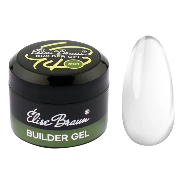 Elise Braun - Builder Gel 30 ml transparent No, 01 - בילדר ג'ל 30 מל צבע שקוף - מס, 01
