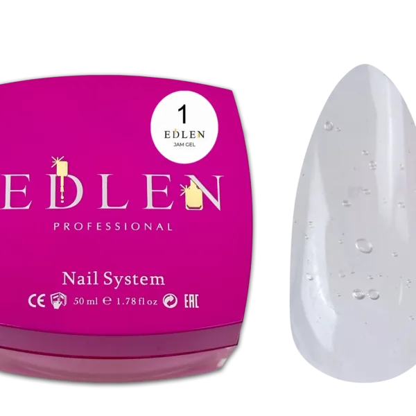 EDLEN - Jam gel Edlen jelly gel 50 ml. clear No. 01 - ג'אם ג'לי ג'ל 50 מל צבע שקוף - מס', 01