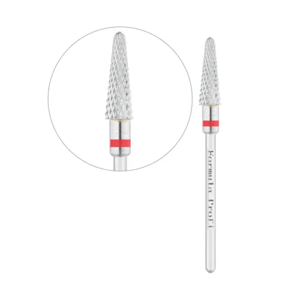 Carbide cutter Formula Profi "Cone straight" red