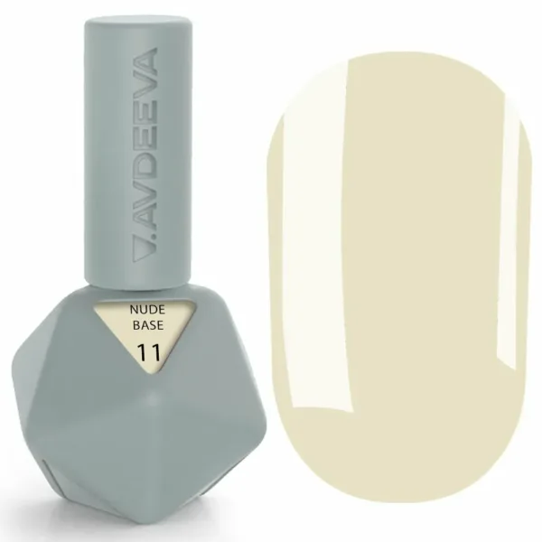 Avdeeva - NUDE BASE 12 ml, No, 11, Creamy Beige Nude - בייס כאבר ניוד 12 מל צבע בז' קרמי ניוד - מס, 11