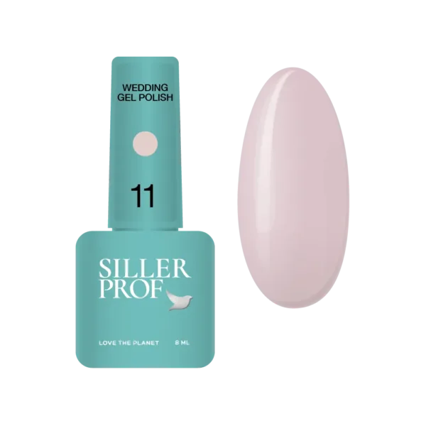 Siller - Wedding gel polish No. 11, light pink-beige 8 ml - לק ג'ל קולקציית חתונה 8 מל צבע ורוד בז' בהיר - מס, 11