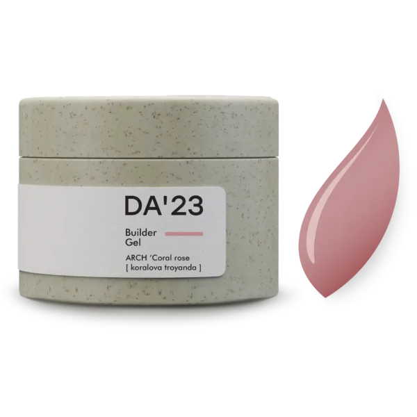 DA'23 - Builder Gel 'ARCH' Coral rose [ koralova troyanda ], 30 ml - בילדר ג'ל חזק במיוחד 30 מל צבע ורד אלמוגים