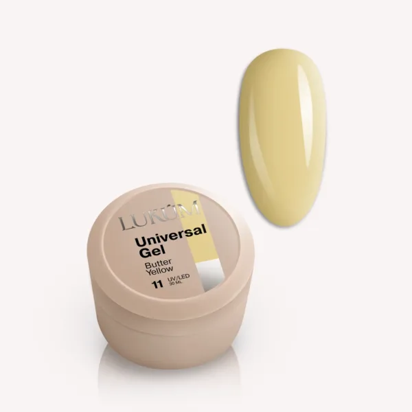 LUKUM - Universal Gel 30 ml, Butter Yellow No, 11 - ג'ל בנייה אוניברסלי 30 מל צהוב חמאה - מס, 11