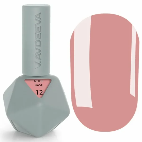 Avdeeva - NUDE BASE 12 ml, No, 12, Pink-Beige - בייס כאבר ניוד 12 מל צבע ורוד בז' - מס, 12