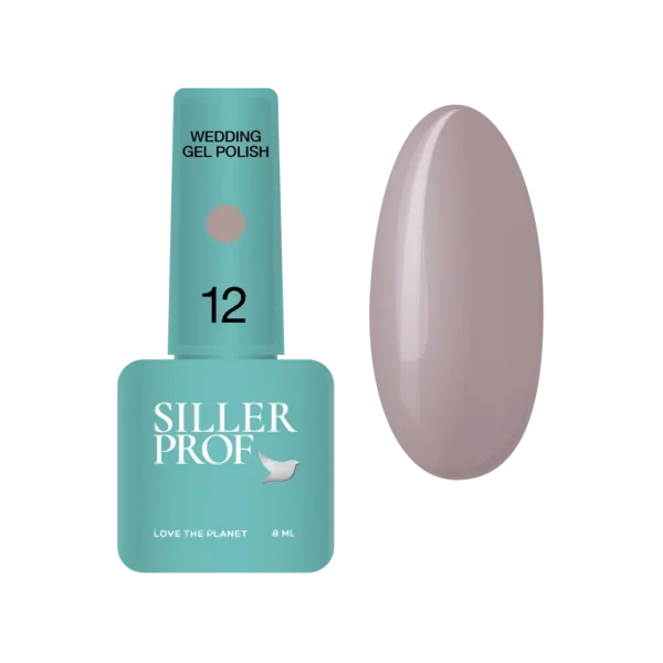 Siller - Wedding gel polish No. 12, pink-beige 8 ml - לק ג'ל קולקציית חתונה 8 מל צבע ורוד בז' - מס, 12