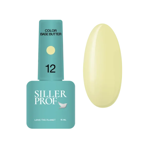 Siller - Color Base Butter 15 ml, № 12, Creamy Butter - בייס צבעים חמאה 15 מל צבע קרם חמאה - מס, 12