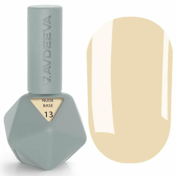 Avdeeva - NUDE BASE 12 ml, No, 13, Vanilla Nude - בייס כאבר ניוד 12 מל צבע וניל ניוד - מס, 13