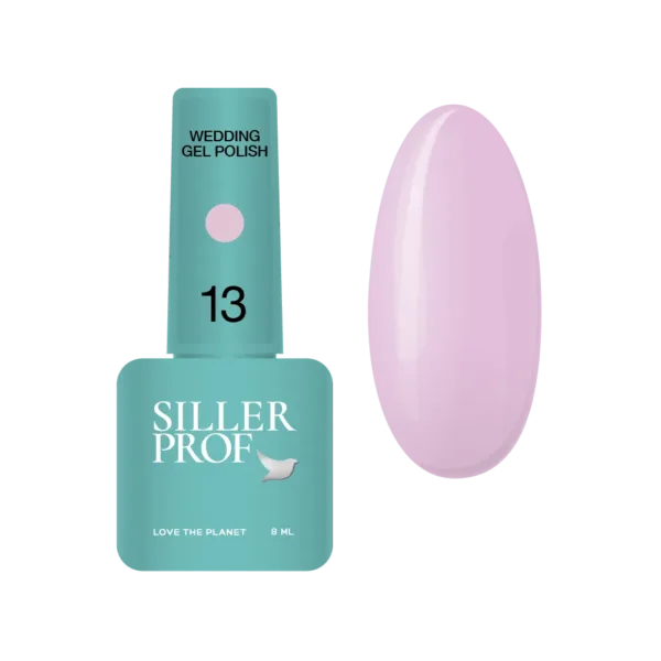 Siller - Wedding gel polish No. 13, Lilac-Pink 8 ml - לק ג'ל קולקציית חתונה 8 מל צבע לילך ורוד - מס, 13
