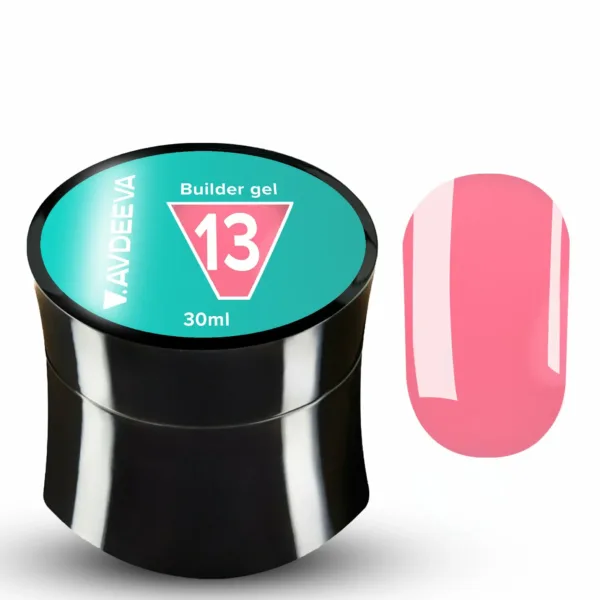 V.AVDEEVA - Builder gel, № 13 classic pink, 30ml - בילדר ג'ל 30 מל צבע ורוד קלאסי - מס, 13