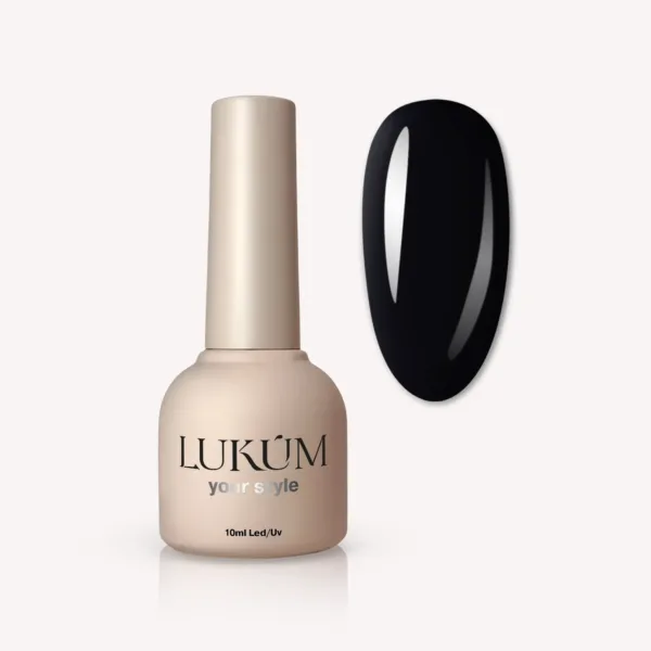 LUKUM - Gel Polish 10ml Classic No, 141 Black - לק ג'ל 10 מל צבע שחור - מס, 141