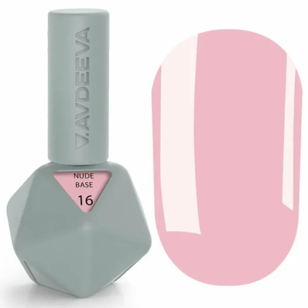 Avdeeva - NUDE BASE 12 ml, No, 16, Light Pink - בייס כאבר ניוד 12 מל צבע ורוד בהיר - מס, 16