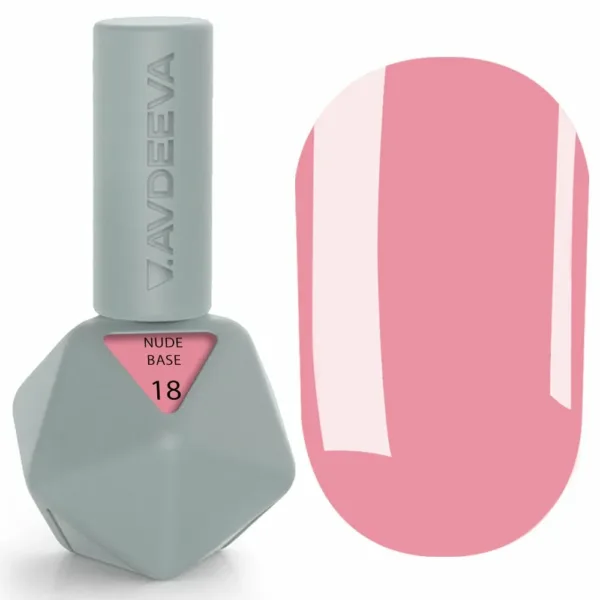 Avdeeva - NUDE BASE 12 ml, No, 18, Classic Pink - בייס כאבר ניוד 12 מל צבע ורוד קלאסי - מס, 18