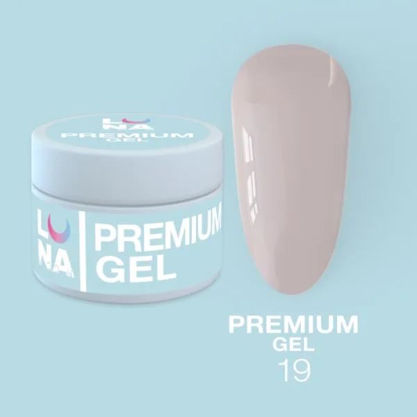 LUNA MOON - Gel Premium 50 ml No.19 - ג'ל בנייה פרימיום 50 מל מס. 19