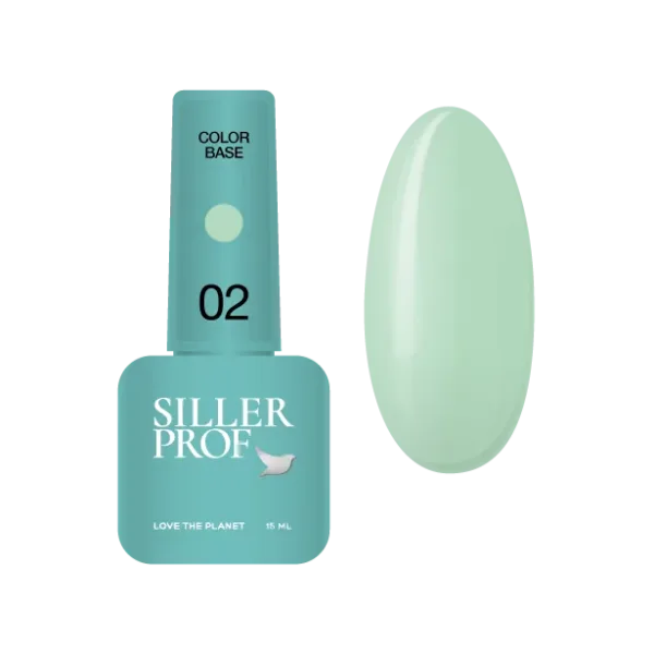 Siller - Color Base 15 ml, № 02, Light Mint - בייס צבעים 15 מל צבע מנטה בהיר - מס, 02