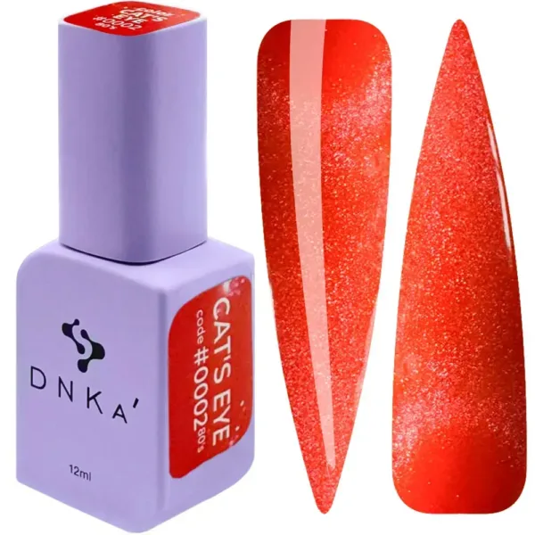 DNKa' - Color Gel Polish Cat's Eye #0002 80's Hema/TPO free - לק ג'ל עין החתול שנות ה 80, 12 מל - מס 0002