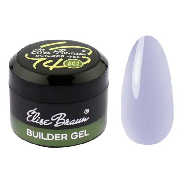 Elise Braun - Builder Gel 30 ml Light Lilac No, 02 - בילדר ג'ל 30 מל צבע לילך בהיר - מס, 02