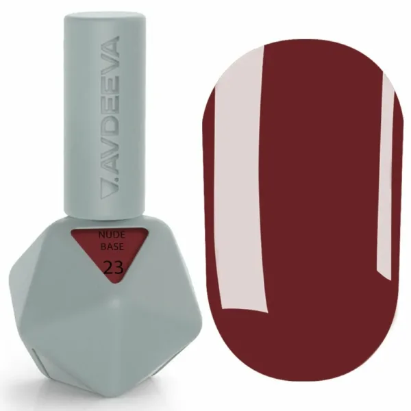 Avdeeva - NUDE BASE 12 ml, No, 23, Wine Nude - בייס כאבר ניוד 12 מל צבע יין ניוד - מס, 23