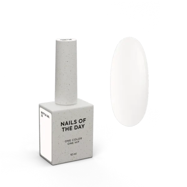 NAILSOFTHEDAY - Bottle gel No. 23 – milky ultra-strong gel, 10 ml - 23 .ג'ל בנייה בבקבוק 10 מל צבע חלבי - מס