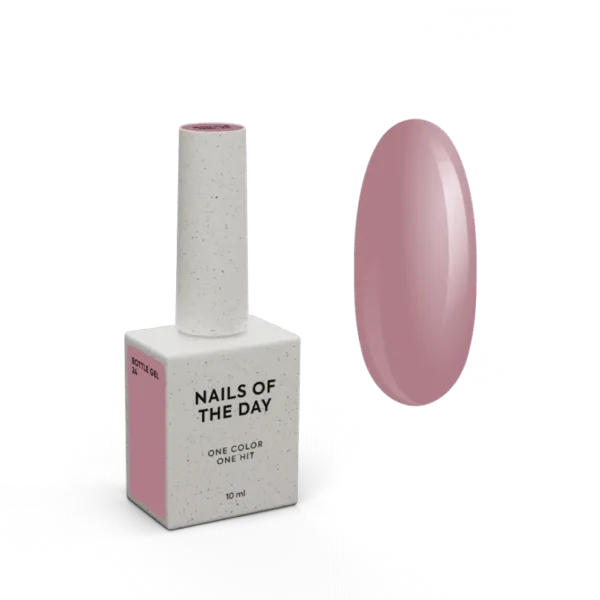 NAILSOFTHEDAY - Bottle gel No. 24 – nude ultra-strong gel, 10 ml - 24 .ג'ל בנייה בבקבוק 10 מל צבע ניוד - מס