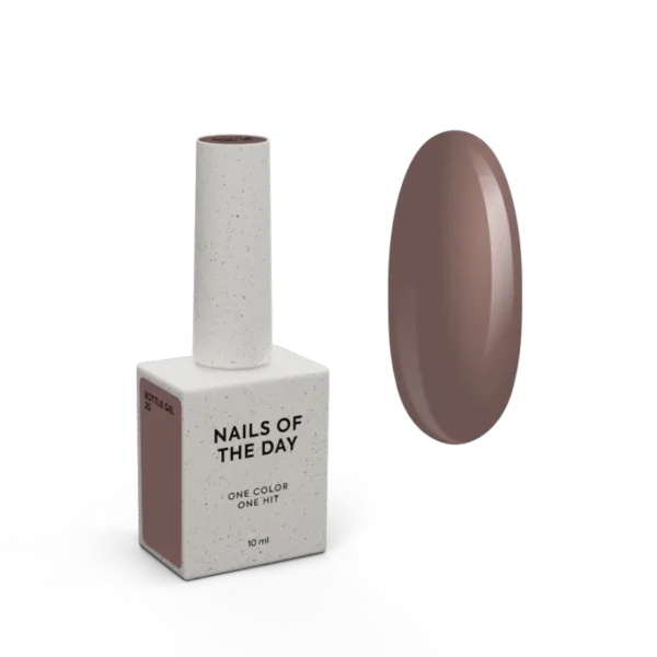 NAILSOFTHEDAY - Bottle gel No. 25 – cold beige ultra-strong gel, 10 ml - 25 .ג'ל בנייה בבקבוק 10 מל צבע בז' קר - מס