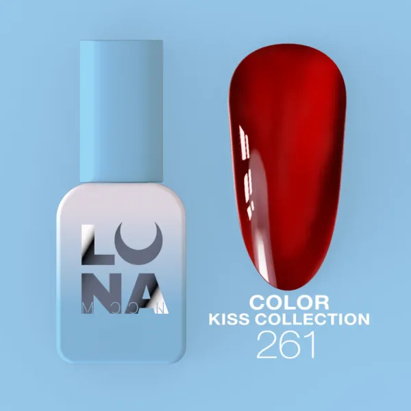 LUNA MOON - GEL POLISH COLOR KISS NO. 261 13 ML - 261 - לק ג'ל קולקציית נשיקות 13 מל