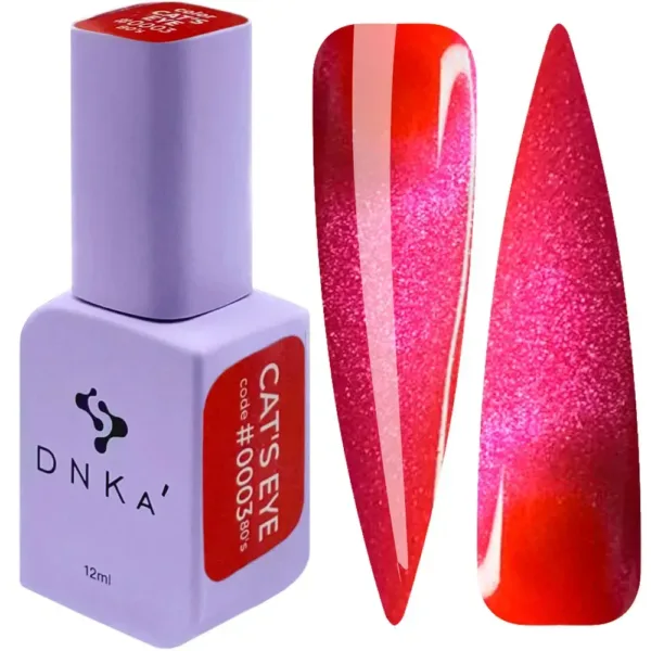 DNKa' - Color Gel Polish Cat's Eye #0003 80's Hema/TPO free - לק ג'ל עין החתול שנות ה 80, 12 מל - מס 0003