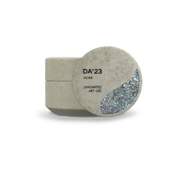 DA'23 - UNLIMITED ART GEL - Silver, 5 ml - ג'ל עיצוב נצנצים עם מגנט 5 מל - כסף