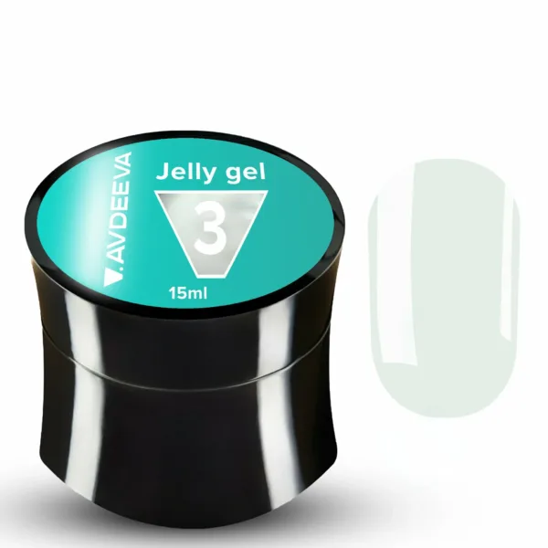 V.AVDEEVA - Modeling JELLY GEL, № 3 - light milky, 15ml, HEMA & TPO FREE - ג'לי ג'ל 15 מל צבע חלבי בהיר - מס, 03