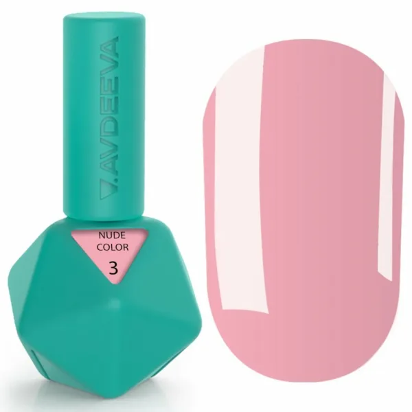 V.Avdeeva - Gel Polish 12 ml, Nude Color Pink № 3 - לק ג'ל סידרה ניוד, צבע ורוד - מס, 03