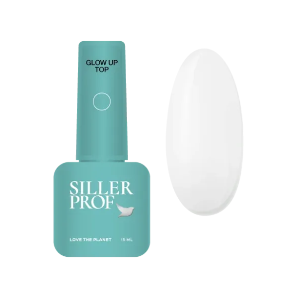Siller - Top Glow UP, 15 ml no stiki - טופ ללא נטרול  זוהר 15 מל