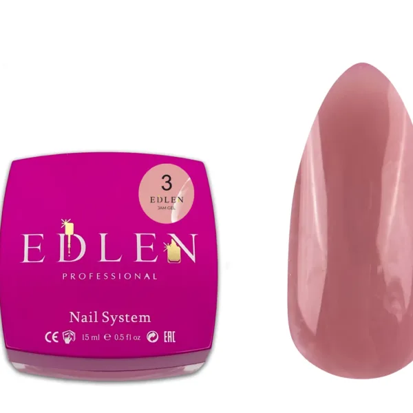 EDLEN - Jam gel,  jelly gel 15 ml. pink No. 03 - ג'אם ג'לי ג'ל 15 מל צבע ורוד - מס', 03