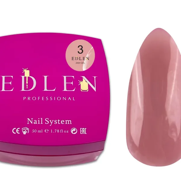 EDLEN - Jam gel,  jelly gel 50 ml. pink No. 03 - ג'אם ג'לי ג'ל 50 מל צבע ורוד - מס', 03