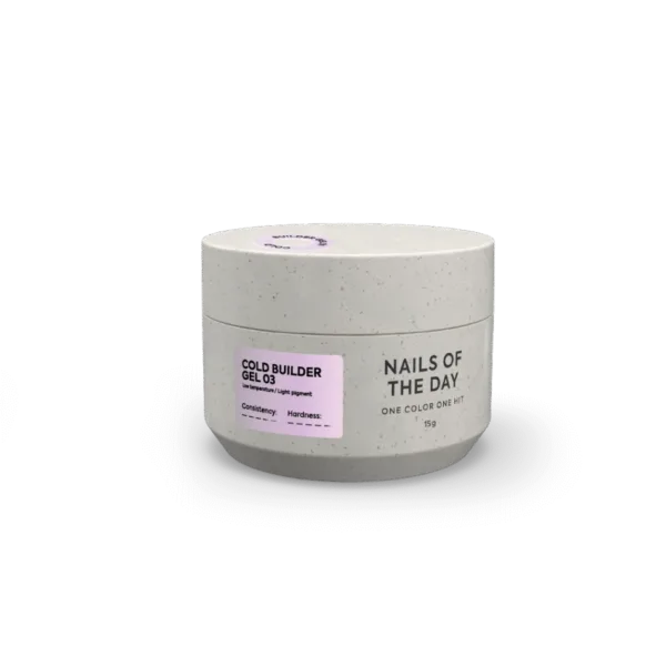 NAILSOFTHEDAY - Сold Builder gel, No, 03 - pink, 15 ml - בילדר ג'ל קר 15 מל צבע ורוד - מס, 03