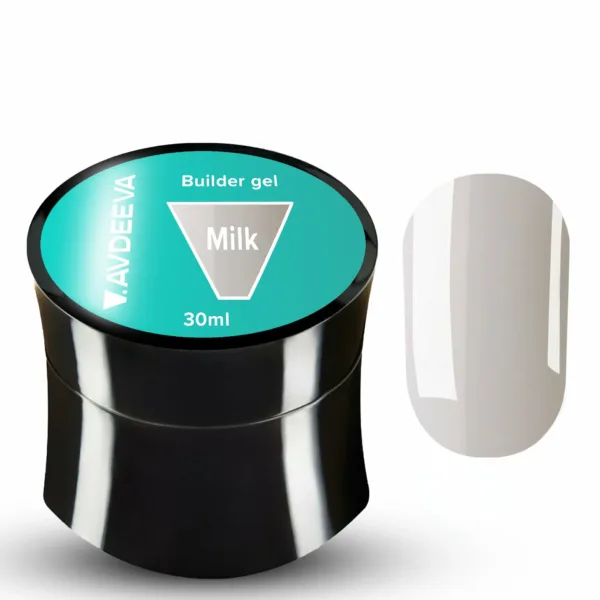 V.AVDEEVA - Builder gel 30ml, Color Milk - בילדר ג'ל 30 מל צבע - חלבי