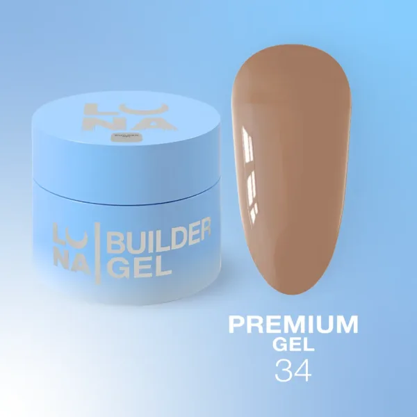 LUNA MOON - Gel Premium 50 ml OFFICE MOOD No. 34 - ג'ל בנייה פרימיום משרד, 50 מל - מס, 34