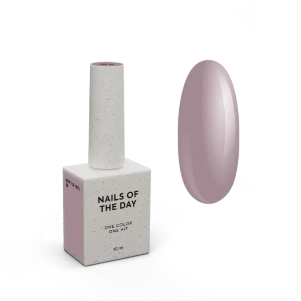 NAILSOFTHEDAY - Bottle gel No. 35 – dusty purple ultra-strong gel, 10 ml - 35 ,ג'ל בנייה בבקבוק 10 מל צבע סגול מלוכלך - מס
