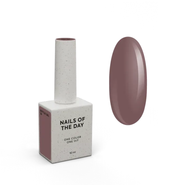 NAILSOFTHEDAY - Bottle gel No. 36 - nude with a purple undertone ultra-strong gel, 10 ml - 36 ,ג'ל בנייה בבקבוק 10 מל צבע ניוד עם סגול - מס