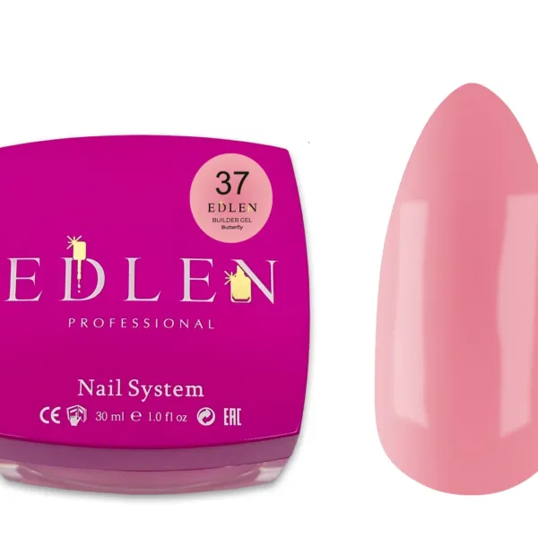 Edlen - Builder Gel 30 ml.- Butterfly, No. 37 - בילדר ג'ל פרפרים 30 מל - מס, 37