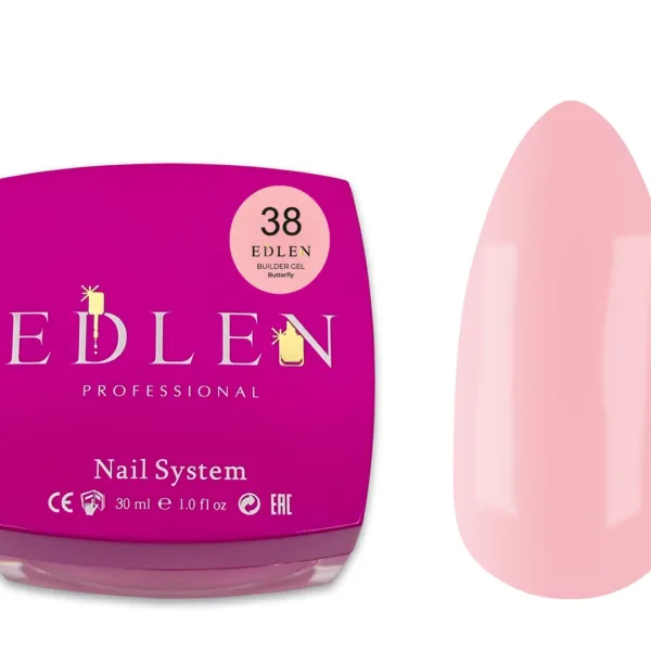 Edlen - Builder Gel 30 ml.- Butterfly, No. 38 - בילדר ג'ל פרפרים 30 מל - מס, 38
