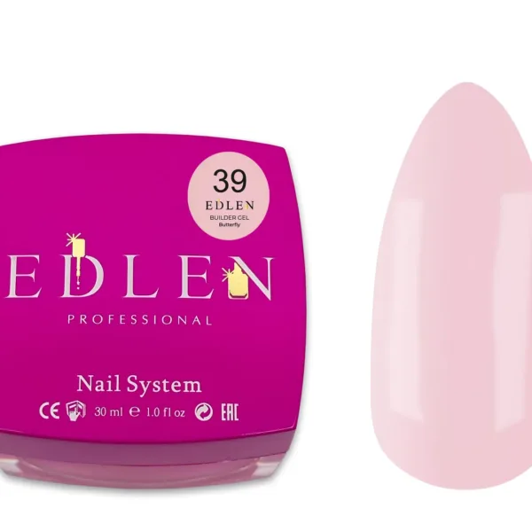 Edlen - Builder Gel 30 ml.- Butterfly, No. 39 - בילדר ג'ל פרפרים 30 מל - מס, 39