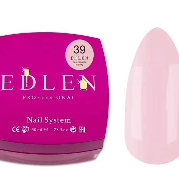 Edlen - Builder Gel 50 ml.- Butterfly, No. 39 - בילדר ג'ל פרפרים 50 מל - מס, 39
