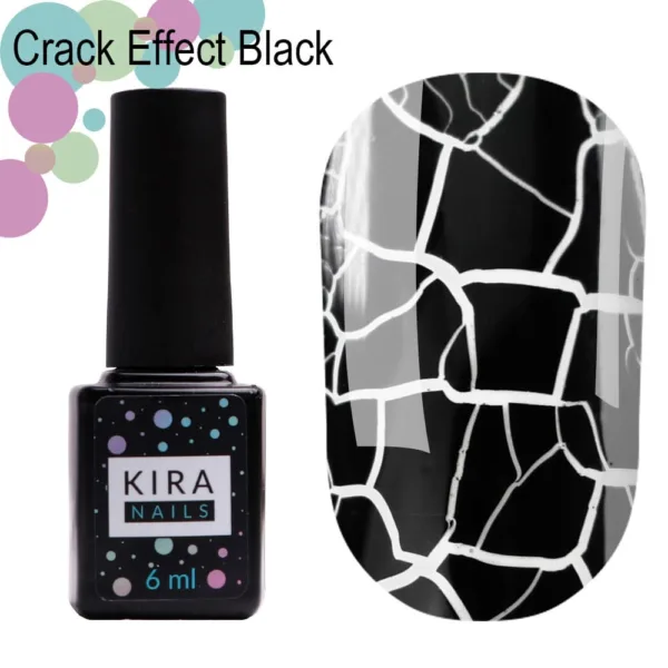 KIRA - Crack Effect Black - 6 ml - אפקט קראק שחור 6 מל