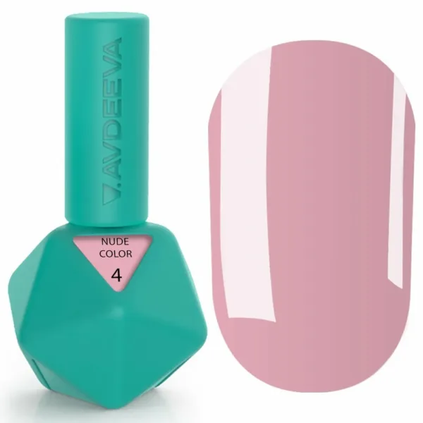 V.Avdeeva - Gel Polish 12 ml, Nude Color Pink № 4 - לק ג'ל סידרה ניוד, צבע ורוד - מס, 04