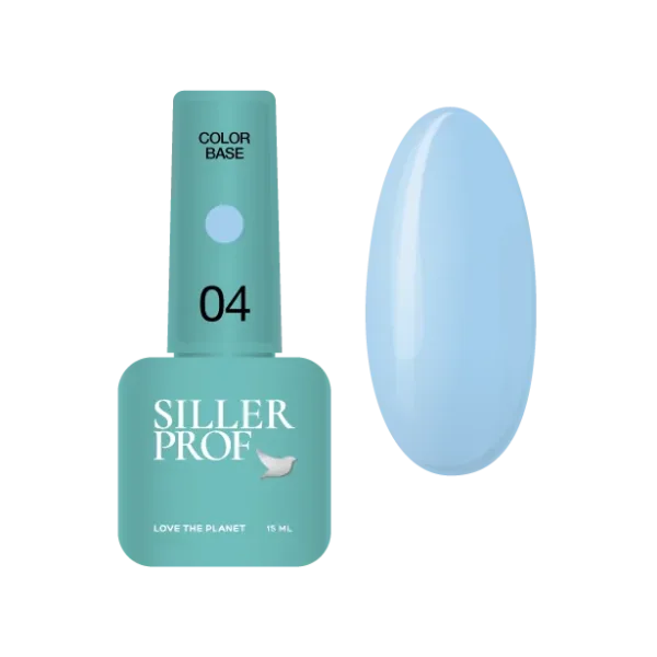 Siller - Color Base 15 ml, № 04, soft blue - בייס צבעים 15 מל צבע כחול עדין - מס, 04