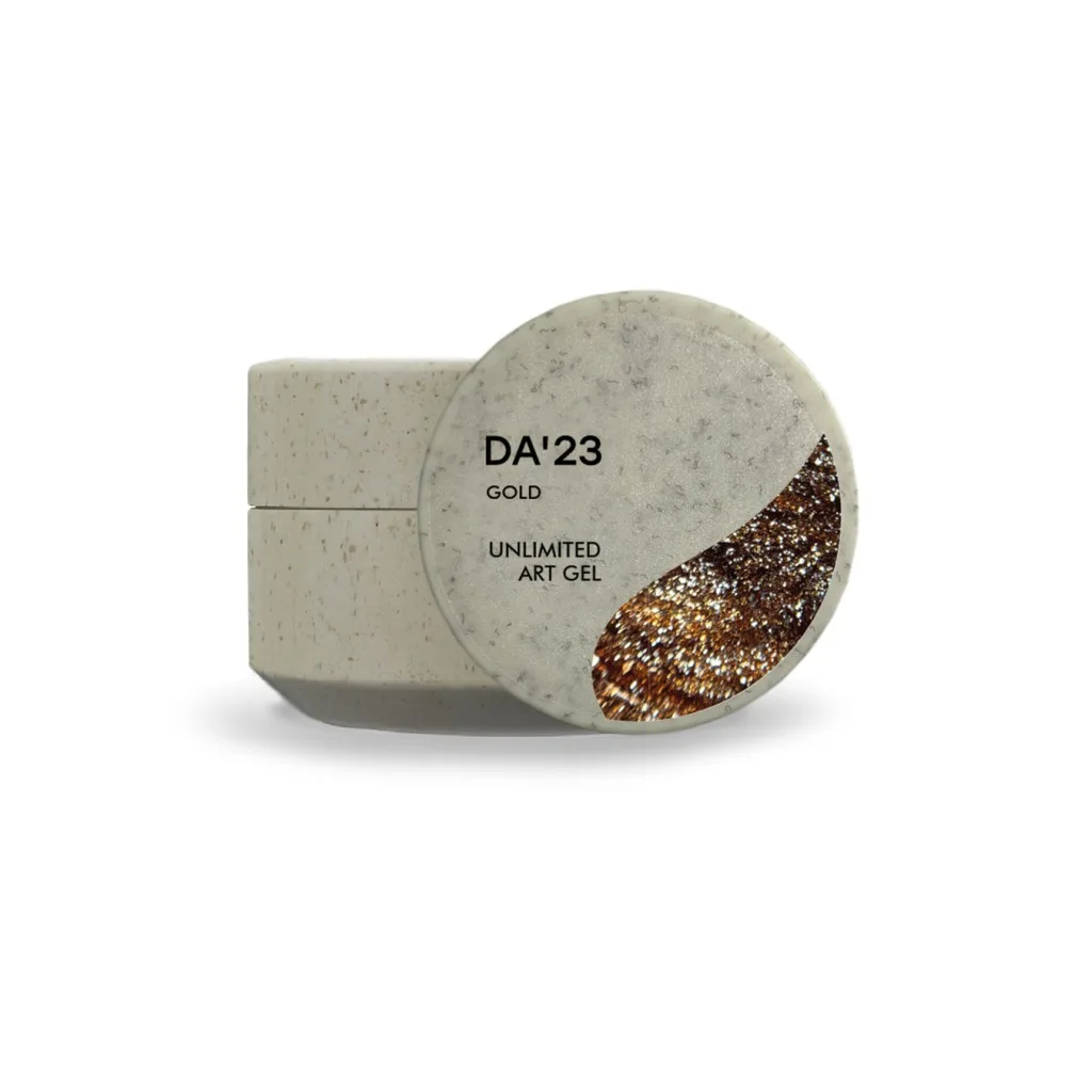 DA'23 - UNLIMITED ART GEL - Gold, 5 ml - ג'ל עיצוב נצנצים עם מגנט 5 מל - זהב
